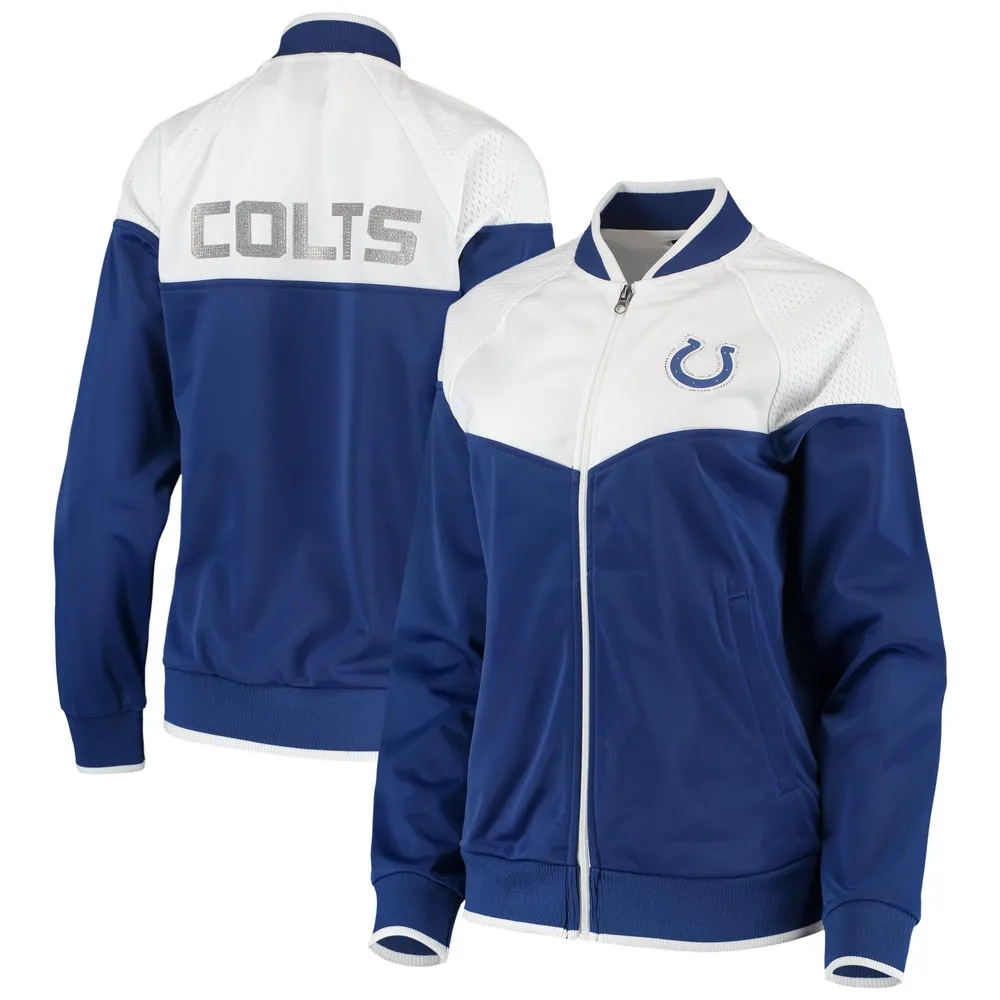 G-III Colts Wildcard Full-Zip Raglan Track Jacket - Women's