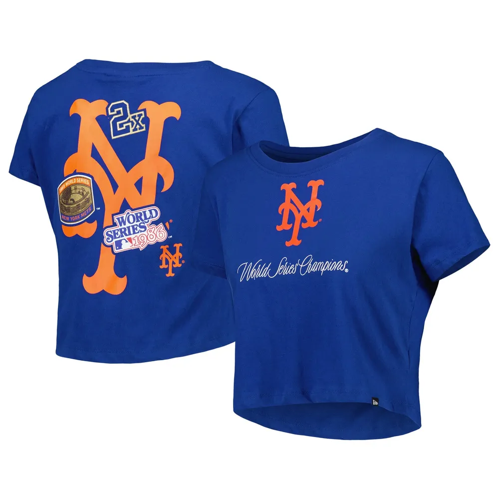 Women's New Era White New York Mets Colorblock T-Shirt