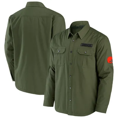 NFL x Darius Rucker Collection by Fanatics Browns Long Sleeve Button-Up Shirt Jacket - Men's