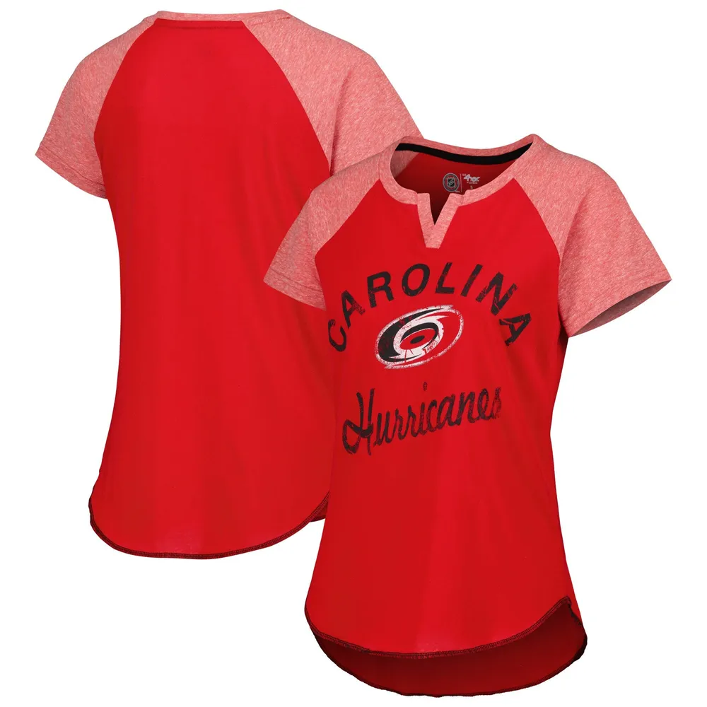 Starter Hurricanes Grand Slam Raglan Notch Neck T-Shirt - Women's