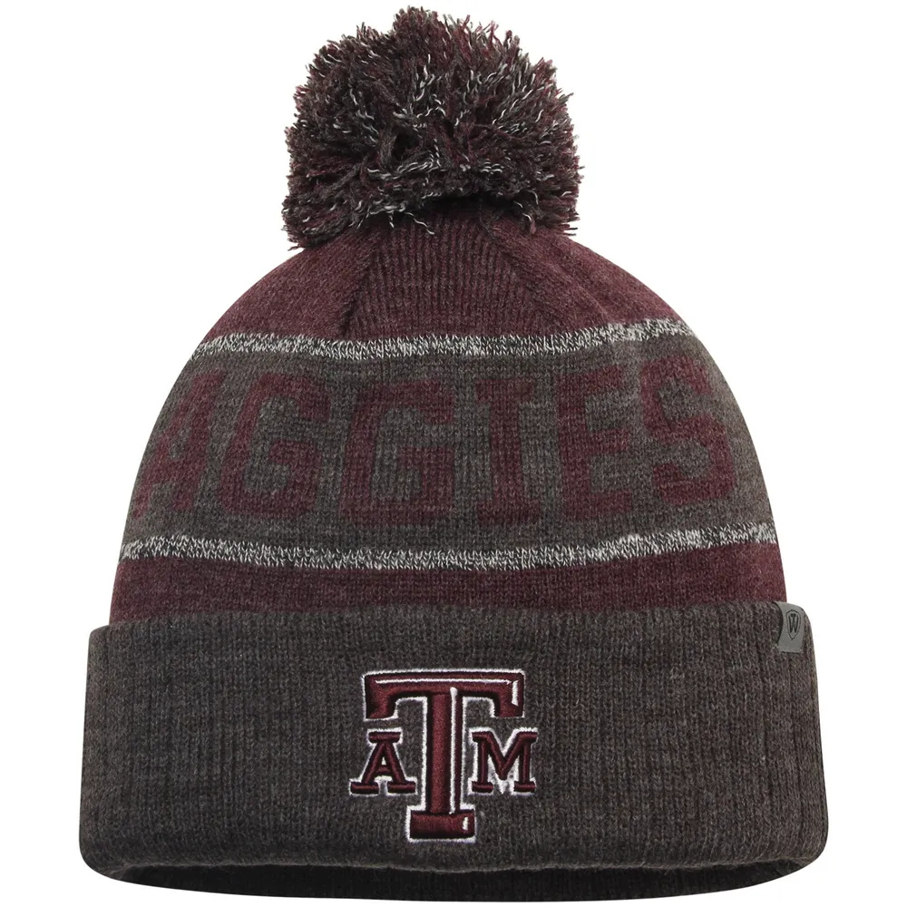 Top of the World Texas A&M Below Zero Pom Knit Hat - Men's