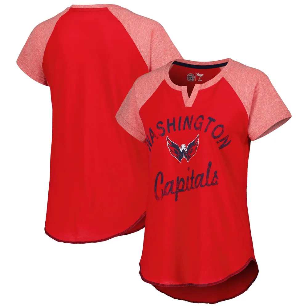 Starter Capitals Grand Slam Raglan Notch Neck T-Shirt - Women's