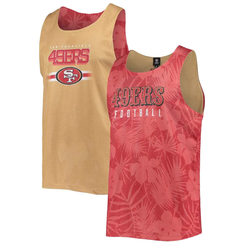 Forever Collectible 49ers Floral Reversible Mesh Tank Top - Men's