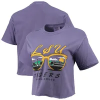 Image One LSU Vacation View Sunglasses Crop Top - Women's