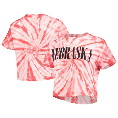 Pressbox Nebraska Showtime Tie-Dye Crop T-Shirt - Women's