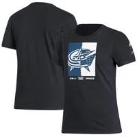 adidas Blue Jackets Reverse Retro 2.0 Playmaker T-Shirt - Women's