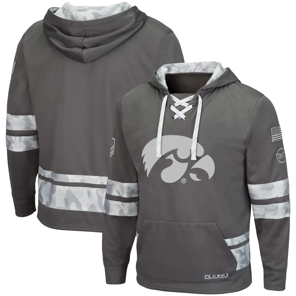 Colosseum Iowa OHT Lace-Up Pullover Hoodie - Men's