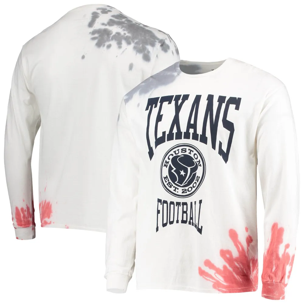 Junk Food Houston Rockets Throwback Tie-Dye Long Sleeve T-Shirt Red