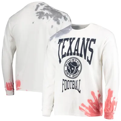 Junk Food Texans Tie-Dye Long Sleeve T-Shirt - Men's