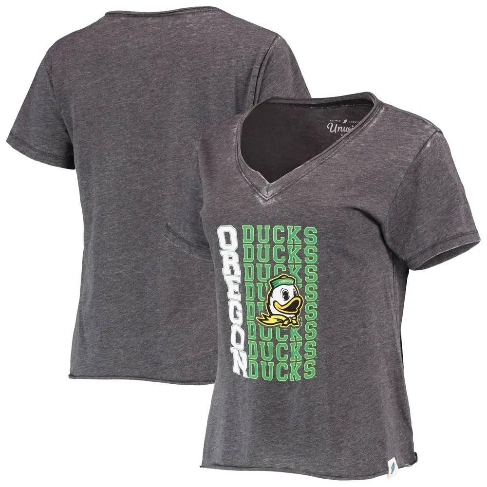 League Collegiate Wear Oregon Burnout Loose Fit V-Neck T-Shirt - Women's