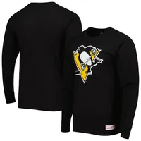 Mitchell & Ness Penguins Logo Long Sleeve T-Shirt - Men's