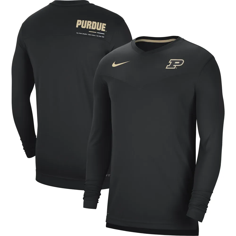 Nike Purdue 2022 Coach Long Sleeve V-Neck T-Shirt - Men's