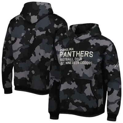 Carolina Panthers Antigua Logo Victory Pullover Hoodie - Black