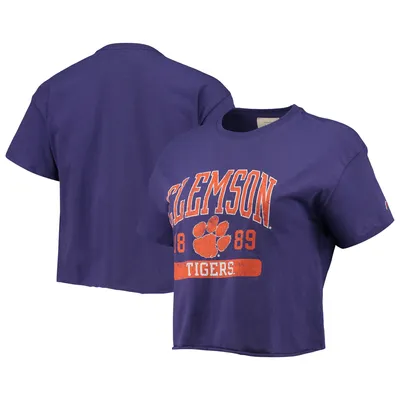 League Collegiate Wear Clemson Classic Clothesline Crop Top - Women's