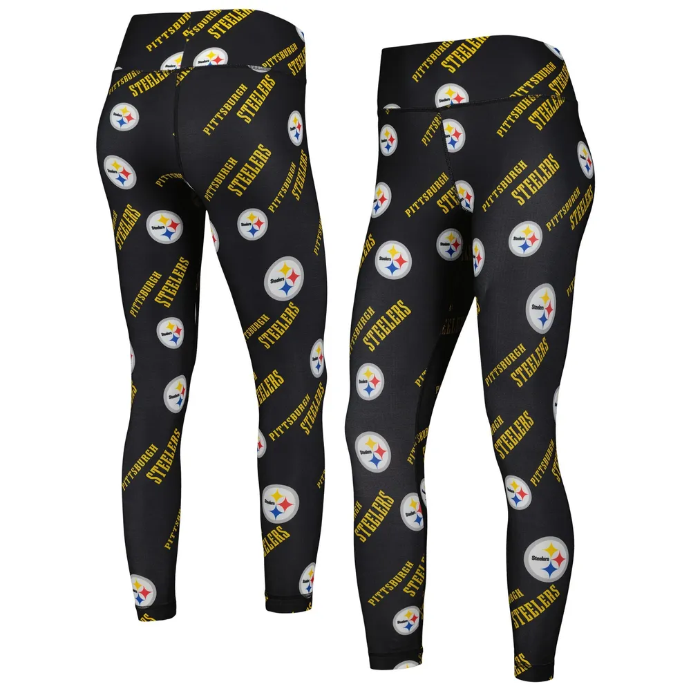 Concepts Sport Steelers Breakthrough Allover Print Leggings - Women's