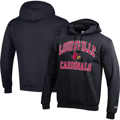 Men's Champion Red Louisville Cardinals Lacrosse Icon Powerblend Pullover  Hoodie