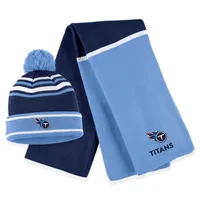 WEAR by Erin Andrews Titans Colorblock Knit Hat & Scarf Set - Women's