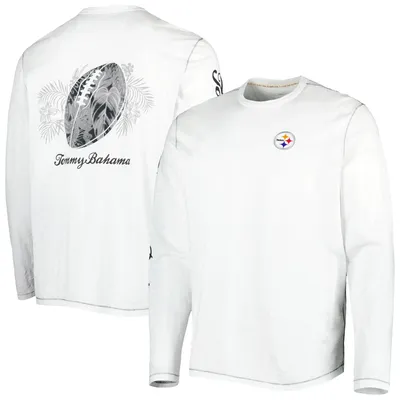 Tommy Bahama Steelers Laces Out Billboard Long Sleeve T-Shirt - Men's