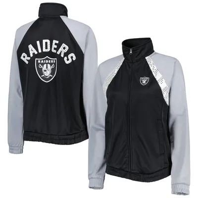 G-III Raiders Confetti Raglan Full-Zip Track Jacket - Women's