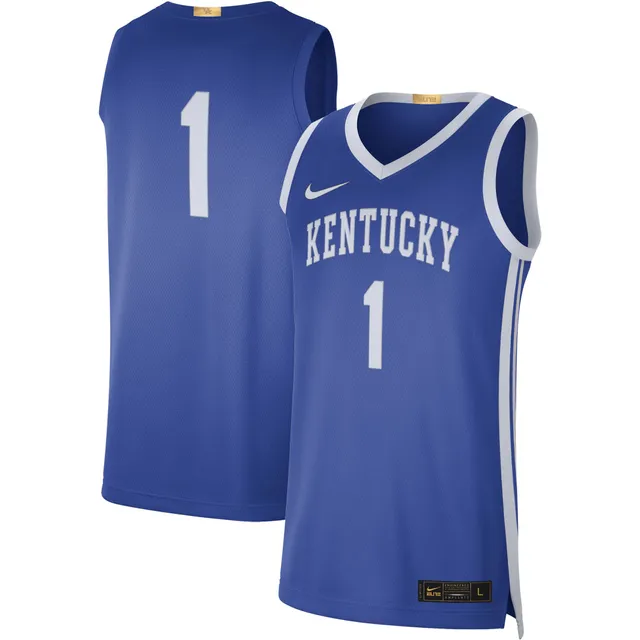 Men's Kentucky Wildcats Jersey Royal #1 Basketball Authentic - Kentucky  Jersey