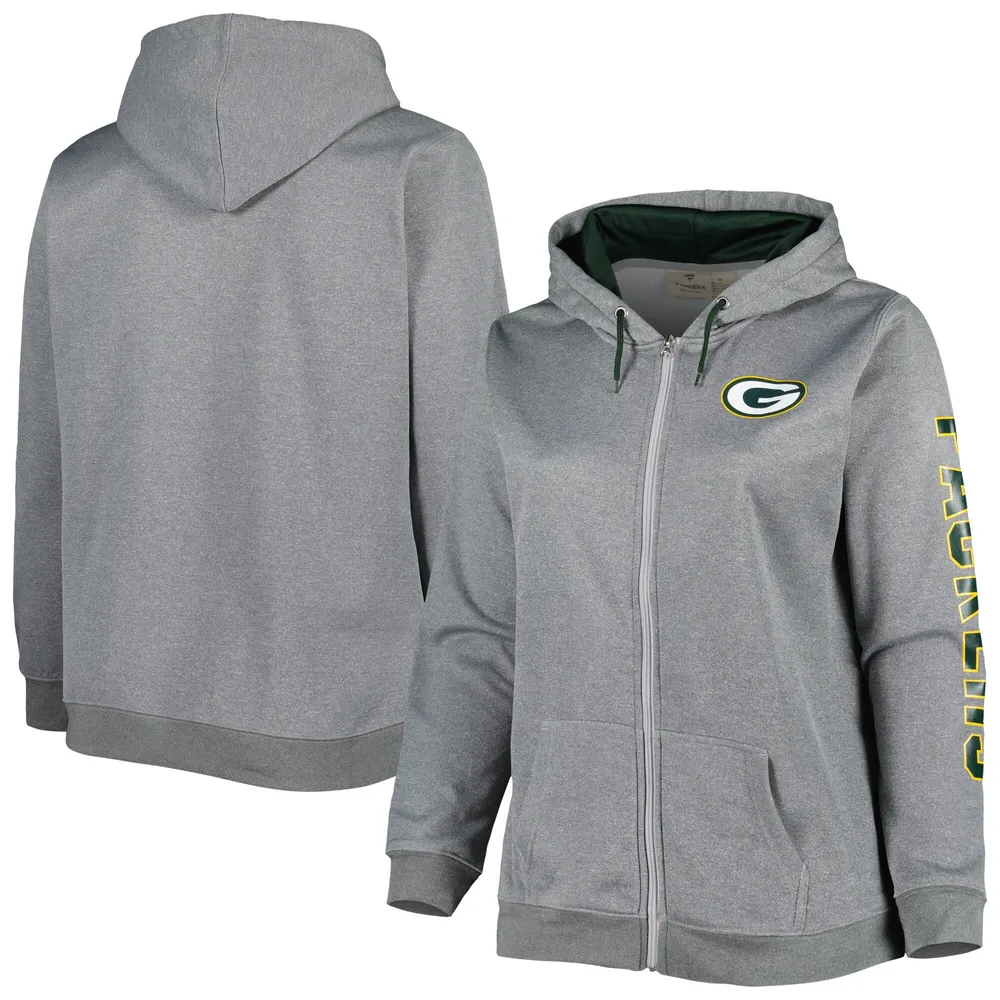 Women's WEAR by Erin Andrews Green Bay Packers Cropped Denim Hoodie Jacket