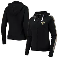 G-III Saints Game Changer Raglan Full-Zip Hoodie - Women's