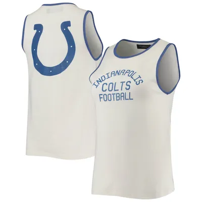 Junk Food Colts Throwback Pop Binding Scoop Neck Tank - Women's