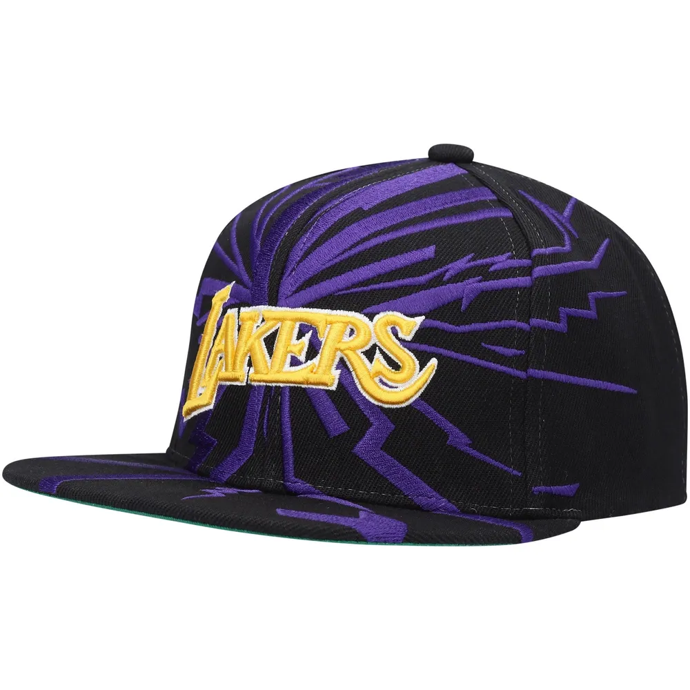 Mitchell & Ness Lakers Hardwood Classics Earthquake Snapback Hat - Men's