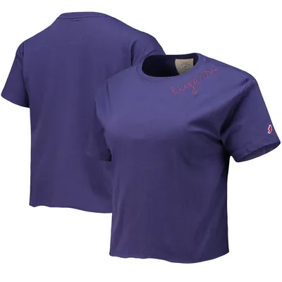 Baltimore Ravens '47 Women's Fanfare Sport V-Neck Crop Top - Purple