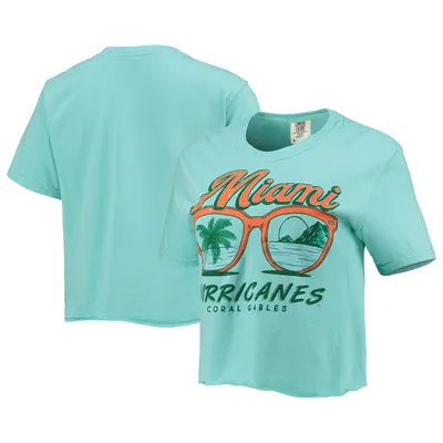 Image One Miami FL Vacation View Sunglasses Crop Top - Women's