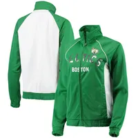 G-III Celtics Backfield Raglan Full-Zip Track Jacket - Women's