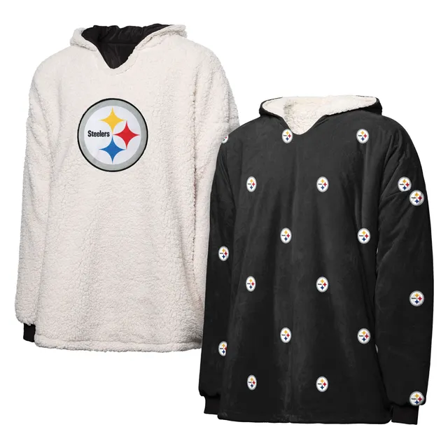 Pittsburgh Steelers FOCO Black Reversible Sherpa Hoodeez