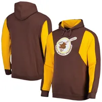 Mitchell & Ness Padres Colorblocked Fleece Pullover Hoodie - Men's