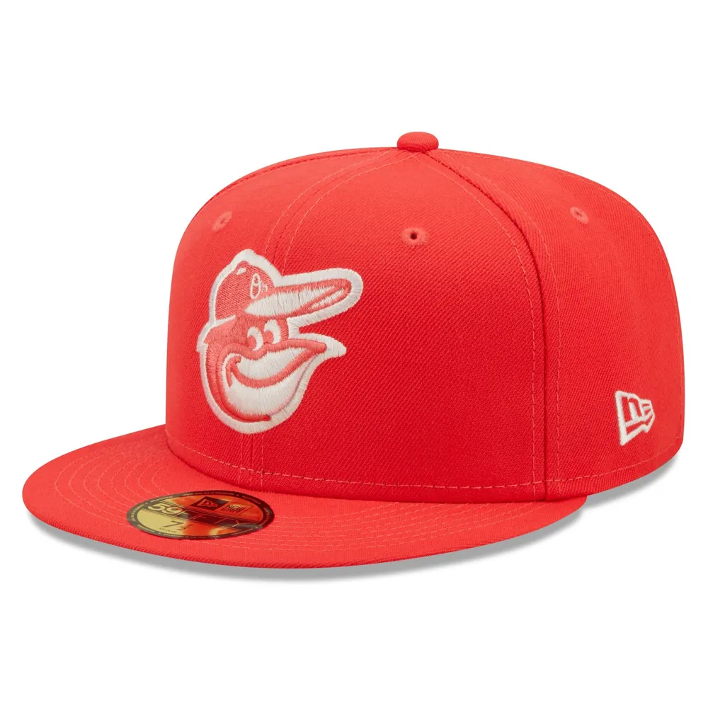 New Era Orioles Lava Highlighter Logo 59FIFTY Fitted Hat - Men's