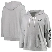 Fanatics Eagles Plus Lace-Up Pullover Hoodie - Women's