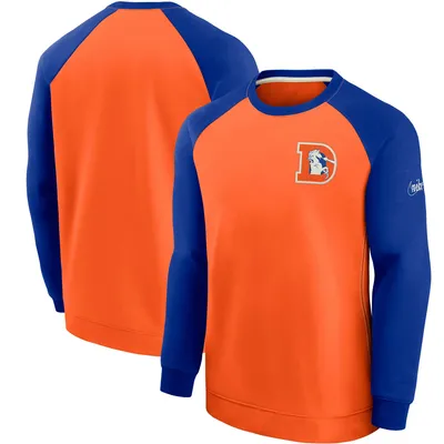 Nike Broncos Historic Raglan Crew Sweater - Men's