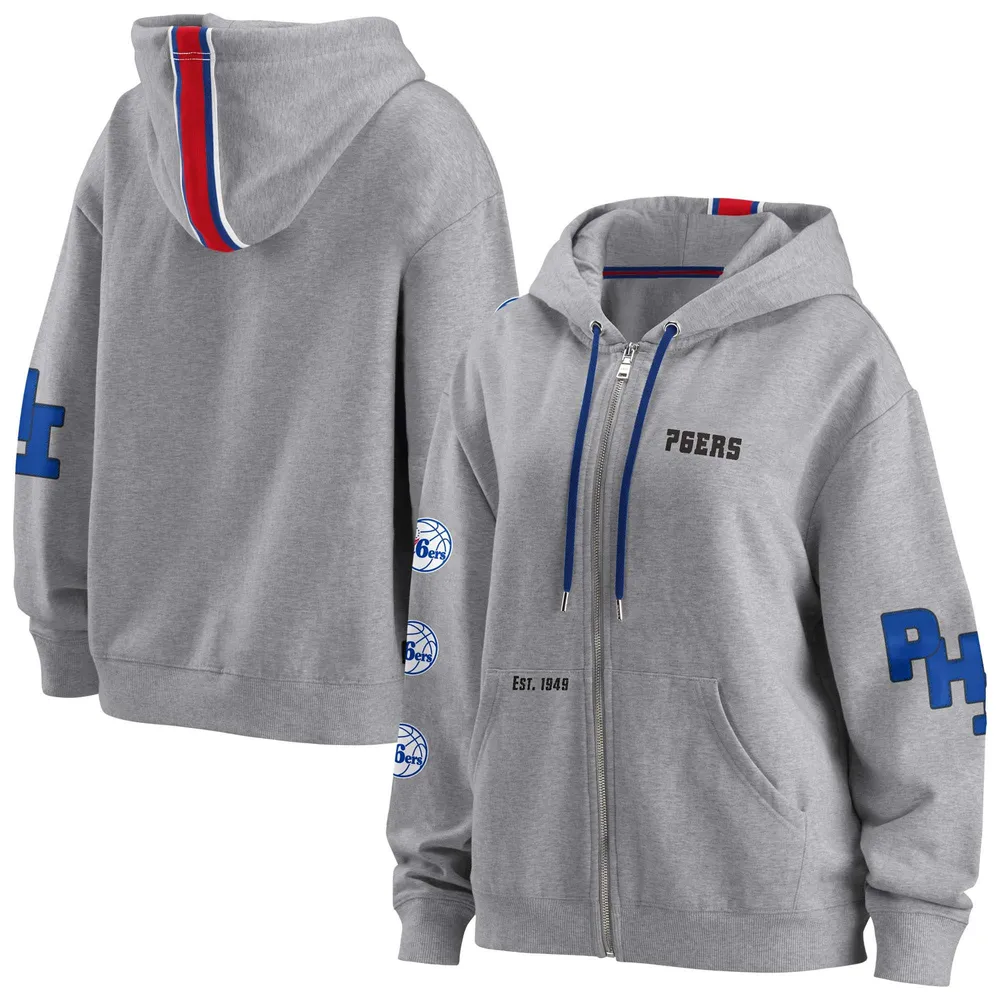 WEAR by Erin Andrews 76ers Taped Full-Zip Hoodie - Women's