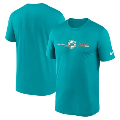 Miami Dolphins Majestic Threads Lockup Tri-Blend Long Sleeve T