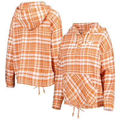 Concepts Sport Texas Mainstay Plaid Pullover Hoodie - Women's