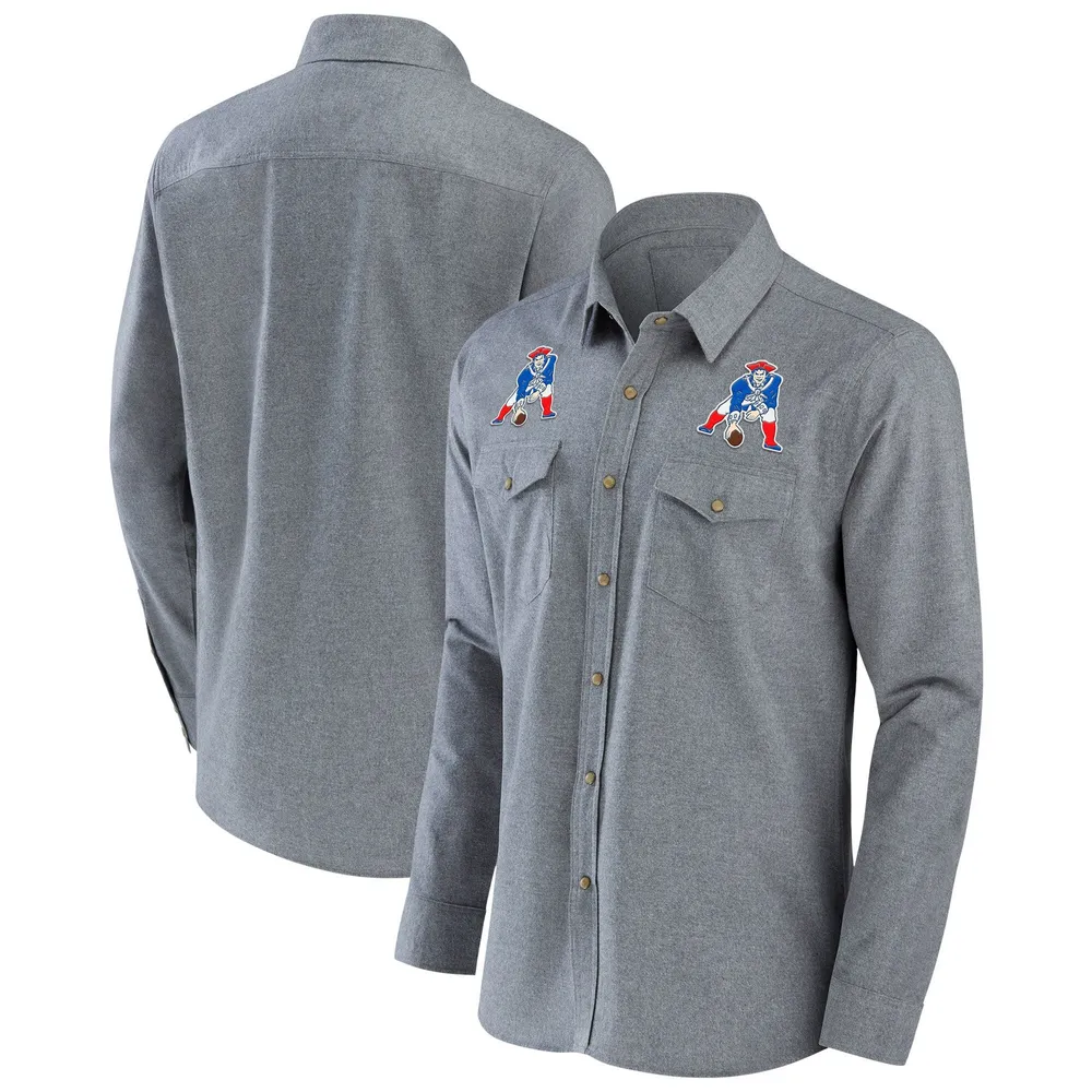 NFL x Darius Rucker Collection by Fanatics Patriots Chambray Button-Up Long Sleeve Shirt - Men's