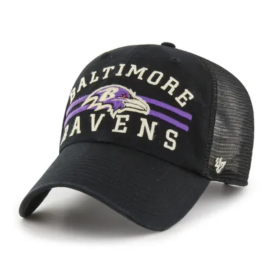 47 Brand Ravens Highpoint Trucker Clean Up Snapback Hat - Men's