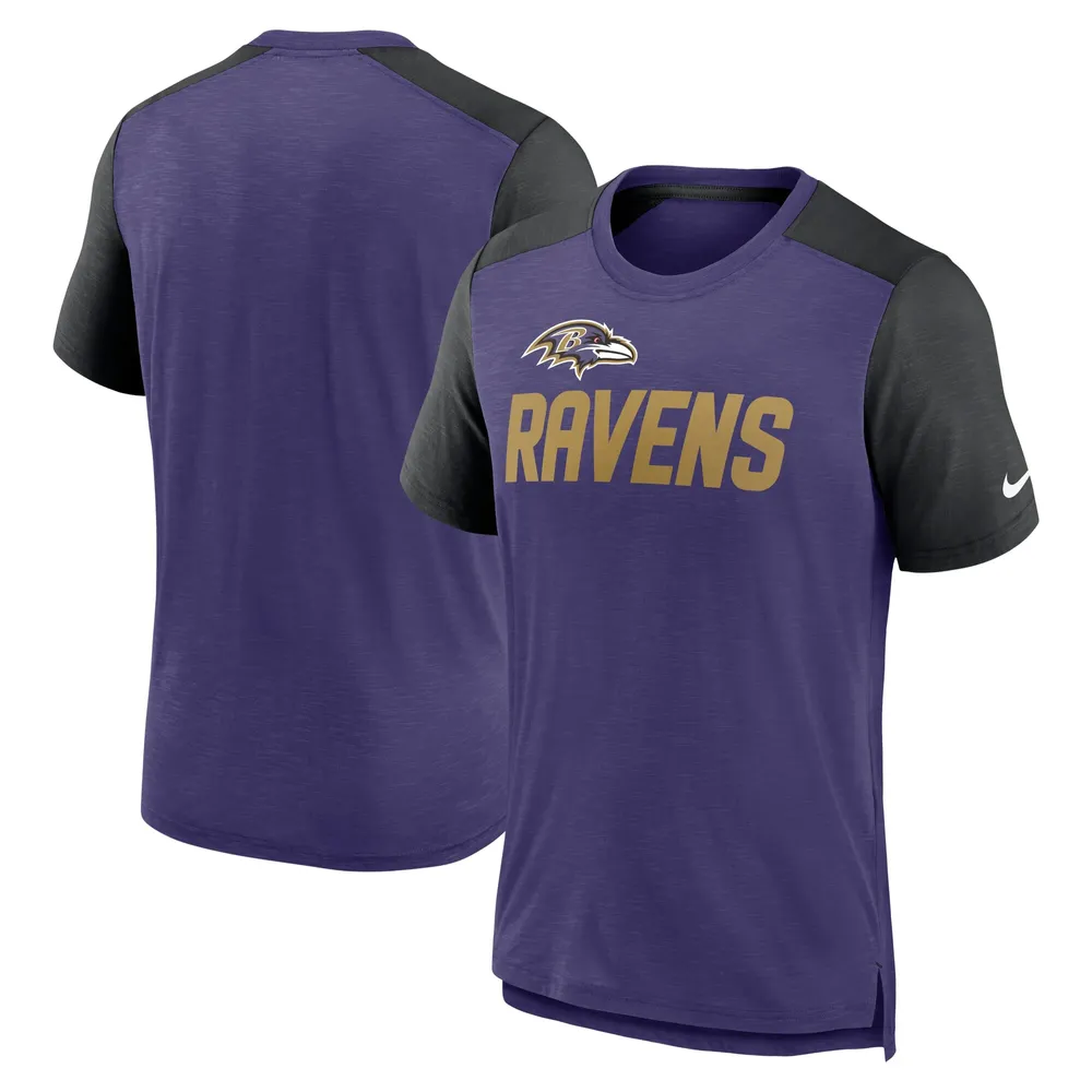 Nike Ravens Color Block Team Name T-Shirt - Men's