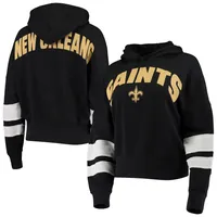 Junk Food Saints Sideline Stripe Pullover Hoodie - Women's