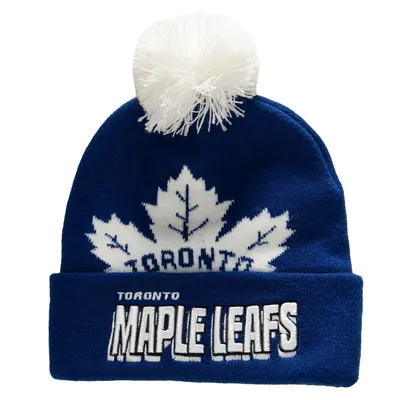 Mitchell & Ness Maple Leafs Punch Out Knit Hat - Men's