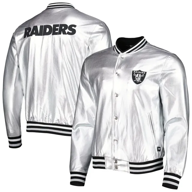 Las Vegas Raiders Mitchell & Ness Youth Lightweight Satin Raglan Full-Snap  Jacket - Black