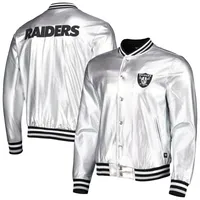 The Wild Collective Raiders Metallic Bomber Full-Snap Jacket - Men's