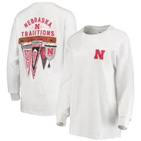 Pressbox Nebraska Traditions Pennant Long Sleeve T-Shirt - Women's