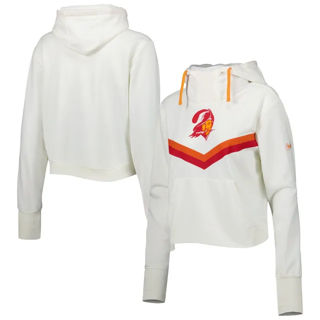 Women's Antigua White Arizona Cardinals Metallic Logo Victory Pullover Hoodie Size: Medium