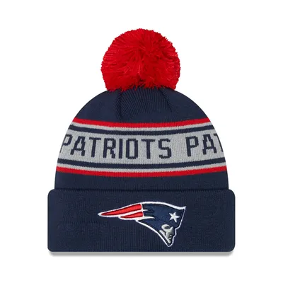 New Era Patriots Historic Logo Repeat Knit Hat - Men's