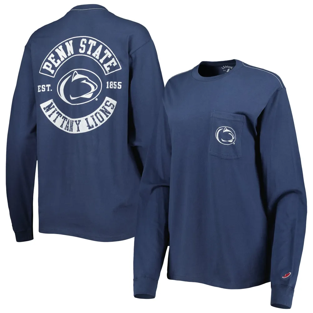 League Collegiate Wear Penn State Oversized Pocket Long Sleeve T-Shirt - Women's